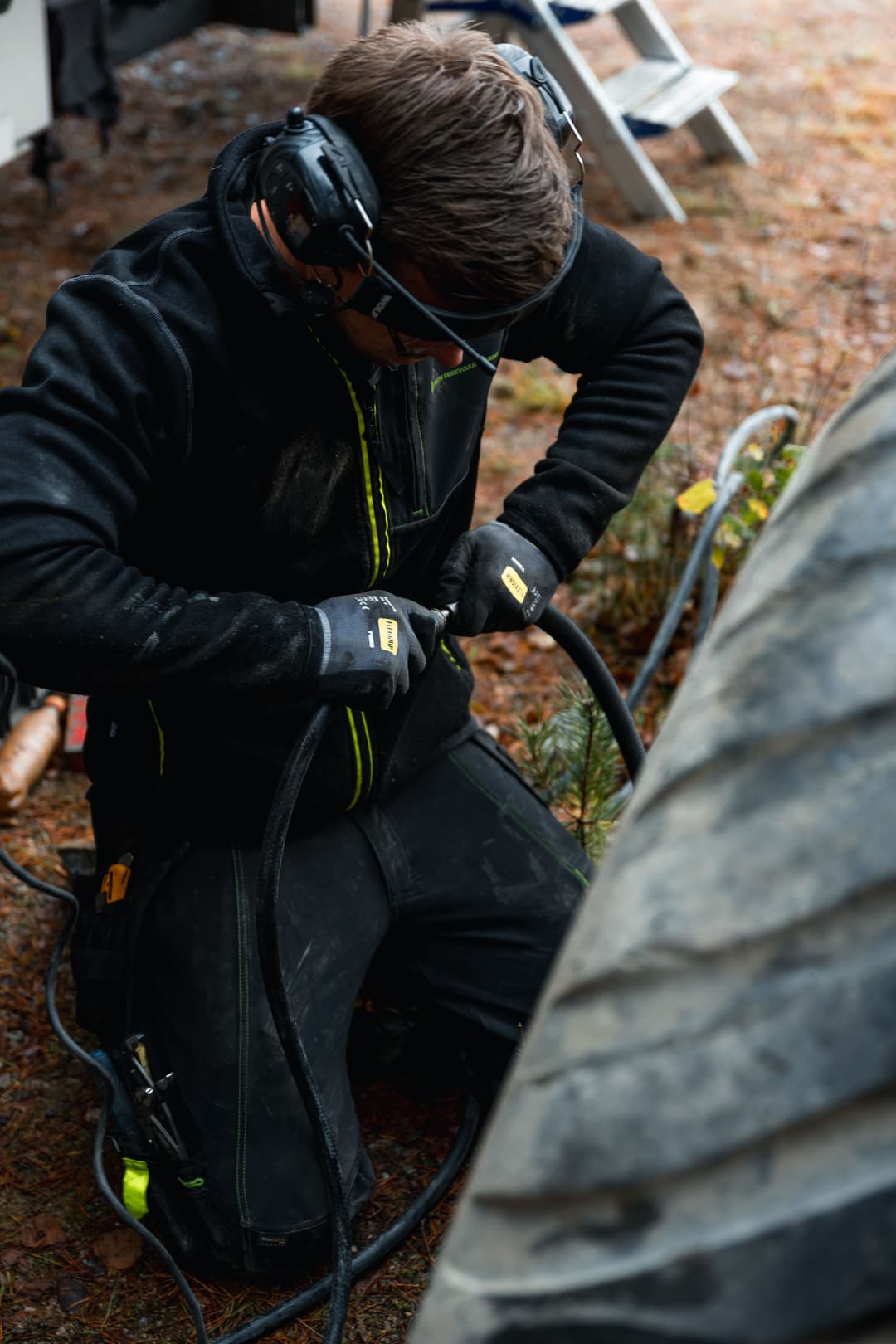 Bilde av Norsk Dekkvulkanisering som fyller luft